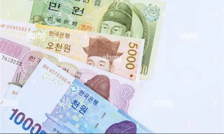 Uang Won Korea Selatan Lembaran uang Won Korea Selatan berbagai denominasi