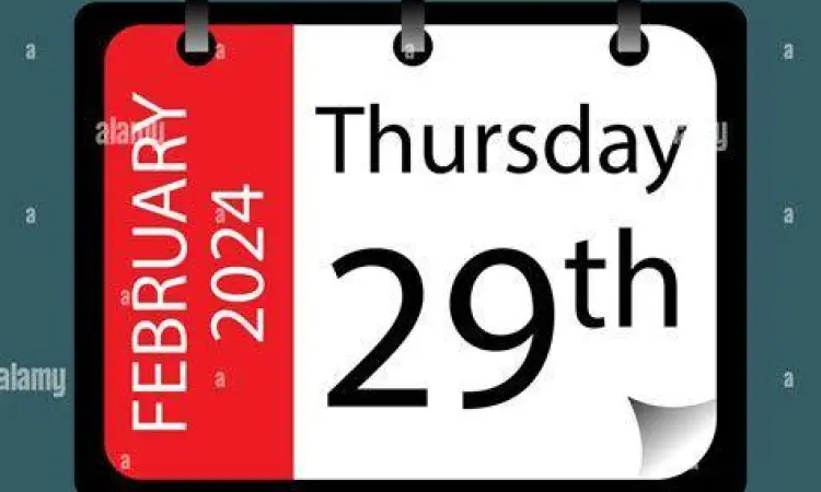 Kalender menunjukkan tanggal 29 Februari tahun kabisat