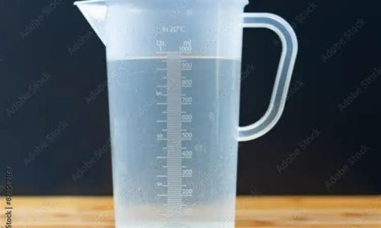 Gelas Ukur Liter ke ML Gelas ukur menunjukkan skala 1000 ml