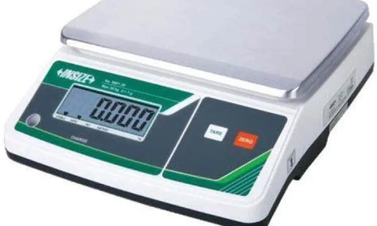 Pengukuran Gram Digital Timbangan digital menunjukkan hasil konversi gram