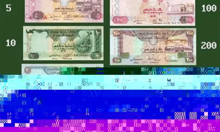 Uang kertas Dirham Uni Emirat Arab berbagai denominasi