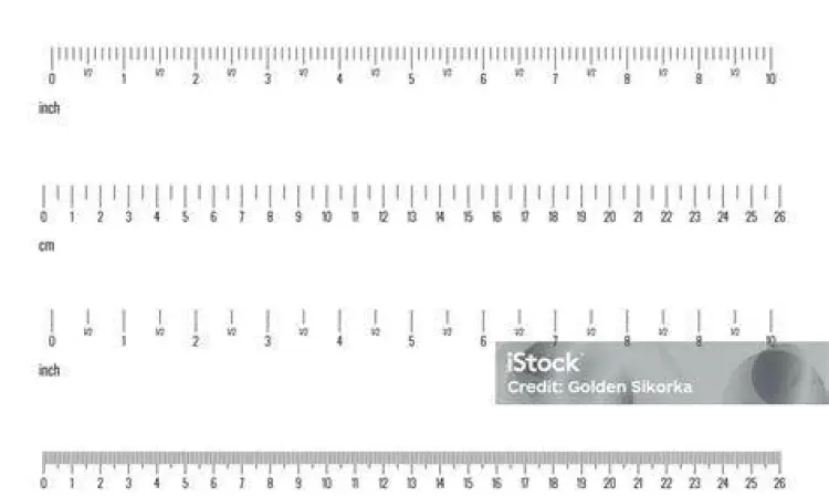Skala Penggaris Inci dan CM konversi 1 inci ke cm pada alat ukur