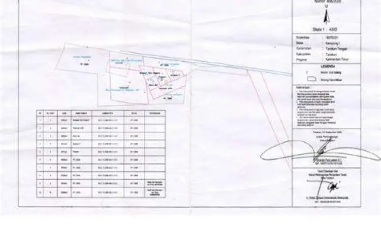 Peta Bidang Tanah Contoh peta bidang tanah dari BPN
