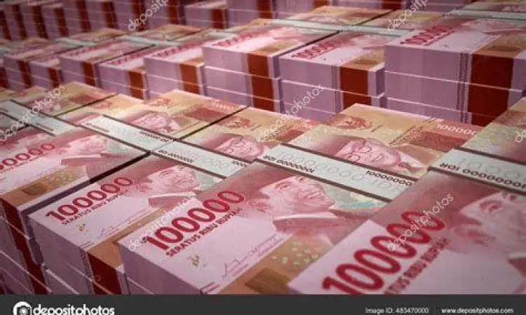 Representasi Fisik Satu Miliar Ilustrasi tumpukan uang tunai satu miliar rupiah