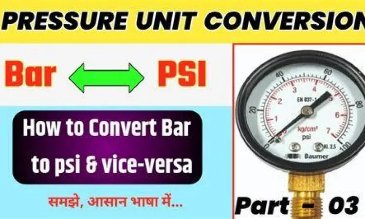 Perbandingan skala PSI dan Bar pada dial manometer