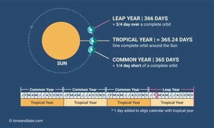 Tahun Kabisat dan Detik Kalender menunjukkan tahun kabisat