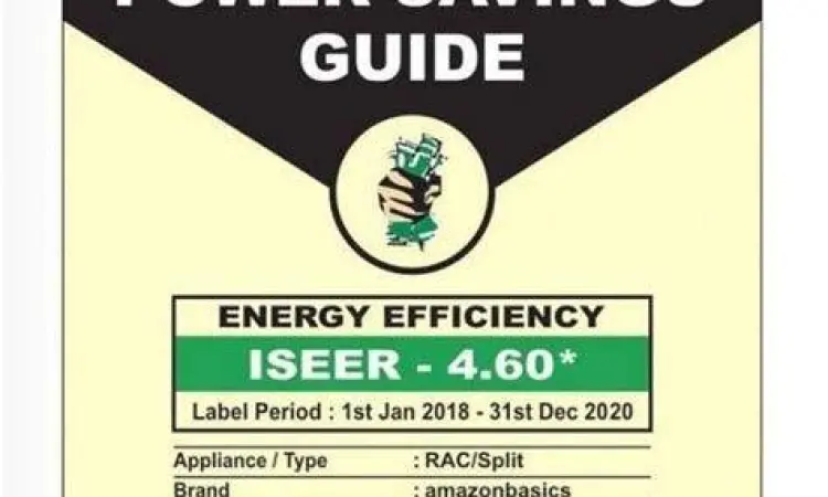 Label energi pada unit AC hemat listrik