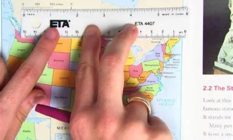 Mengukur jarak di peta menggunakan skala kilometer