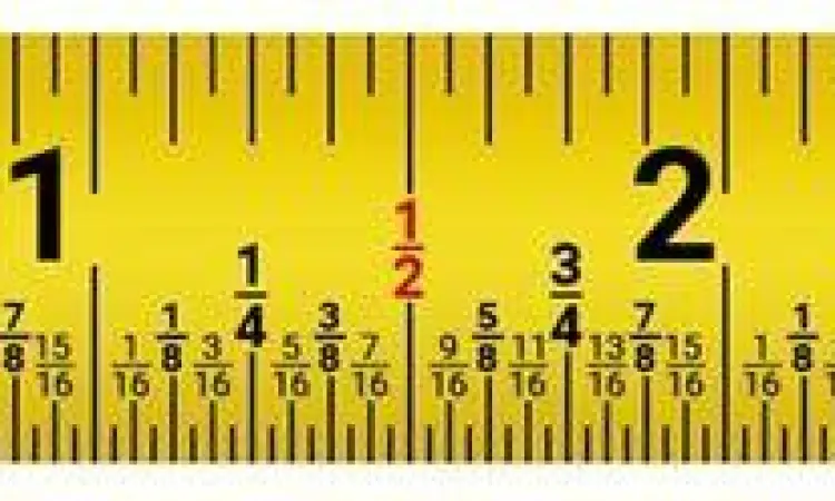 Meteran Dua Satuan Meteran dengan satuan ganda metrik dan imperial