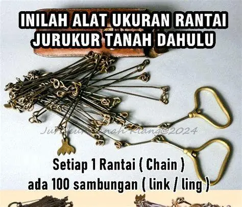 Sejarah Satuan Rante Alat ukur tanah tradisional menggunakan rantai besi