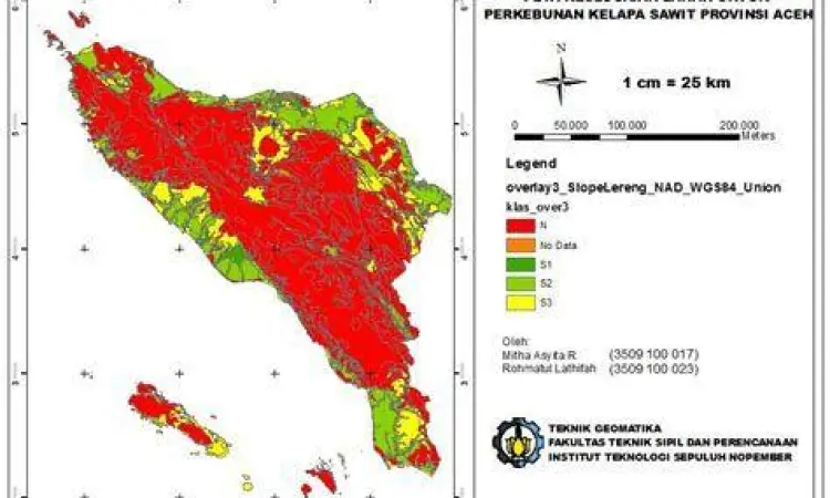Peta digital lahan perkebunan untuk konversi hektar
