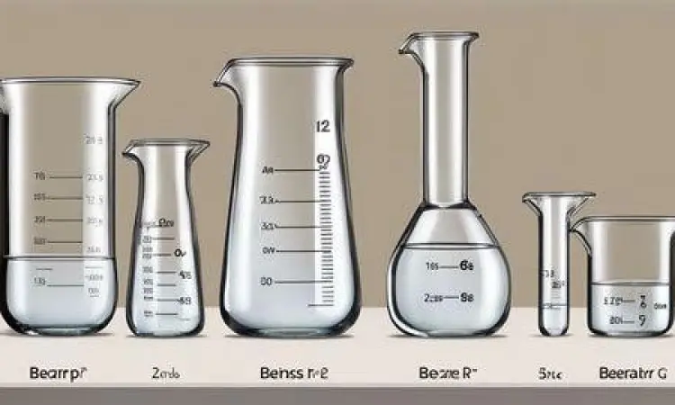 Gelas kimia laboratorium untuk pengukuran presisi