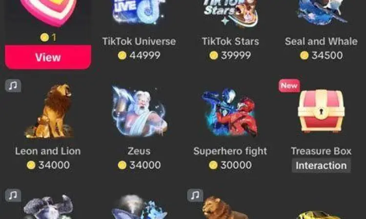 Hadiah Mewah TikTok Hadiah TikTok termahal seperti Singa dan Universe