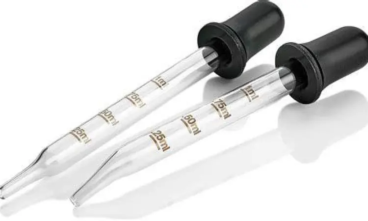 Pipet tetes medis dengan skala mililiter