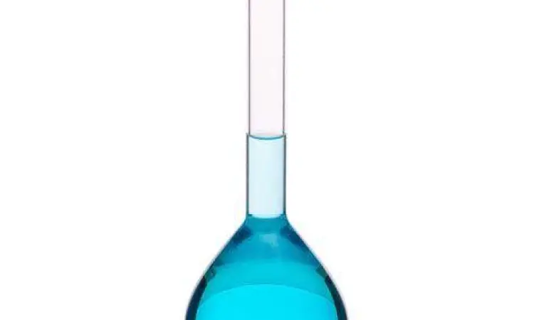 Labu ukur volumetrik laboratorium kimia