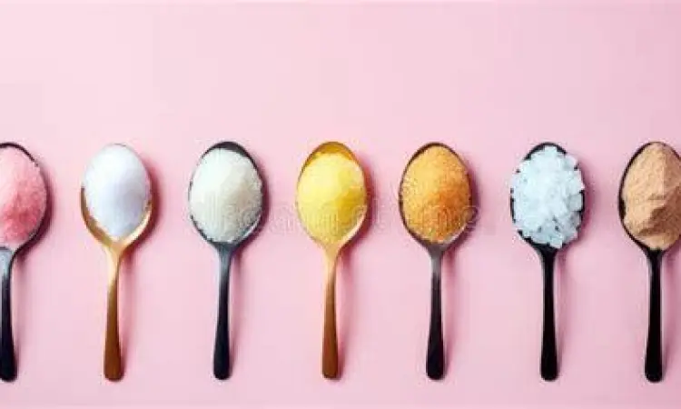 Perbandingan Jenis Gula Berbagai jenis gula dalam sendok makan untuk perbandingan gram