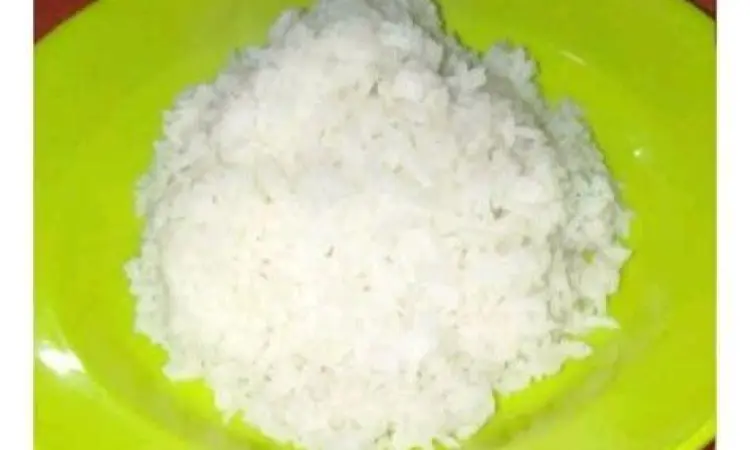 Porsi Nasi Putih Ideal Porsi nasi putih dalam piring untuk diet