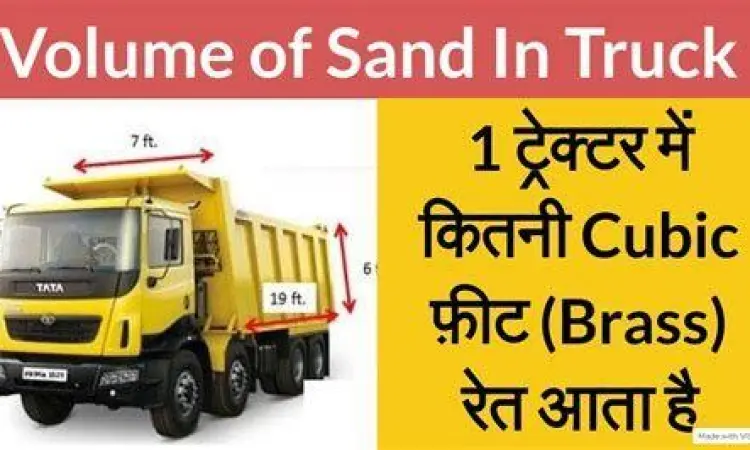 Pengukuran Volume Pasir Pasir di dalam bak truk untuk dikonversi ke tonase