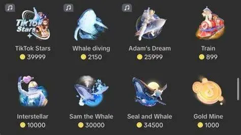 Daftar Harga Koin Gift TikTok Grafik harga koin TikTok untuk gift paus