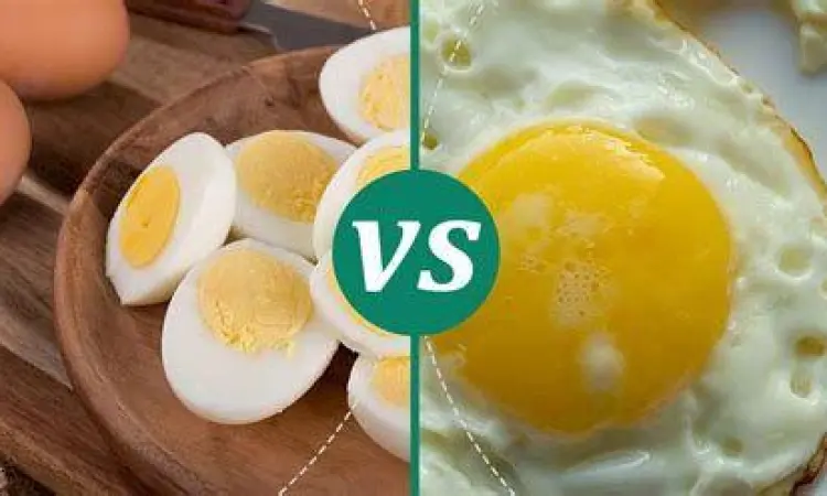 perbandingan telur rebus dan telur goreng