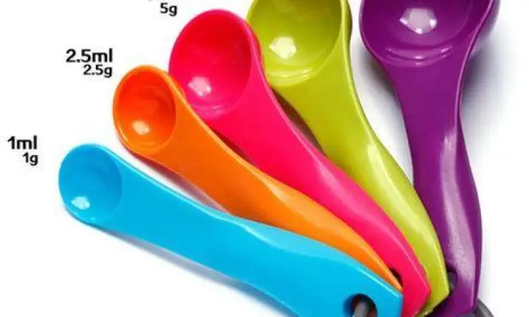 Berbagai ukuran sendok takar dari mililiter ke sendok teh
