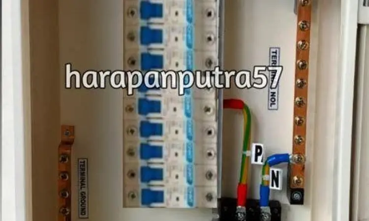 Panel listrik dengan MCB untuk proteksi daya