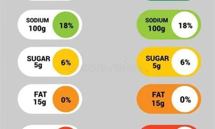 Label Nutrisi Internasional Label nutrisi menunjukkan kalori dan kilojoule
