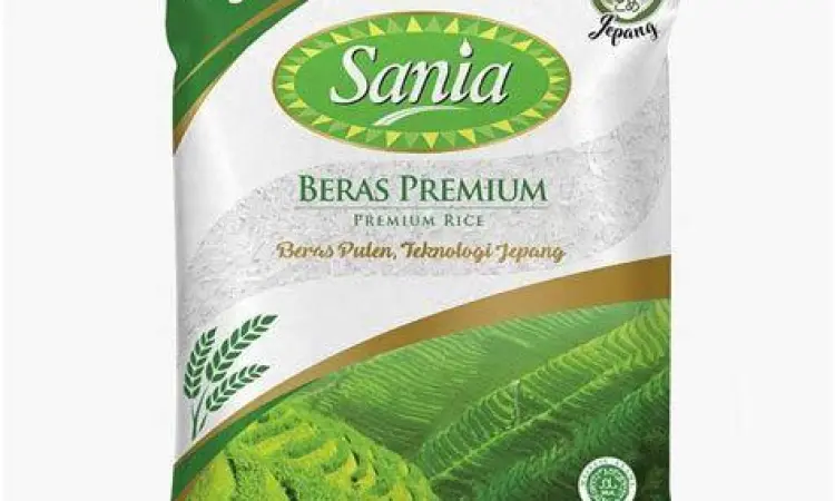 Produk beras kemasan 1kg yang setara 1000 gram