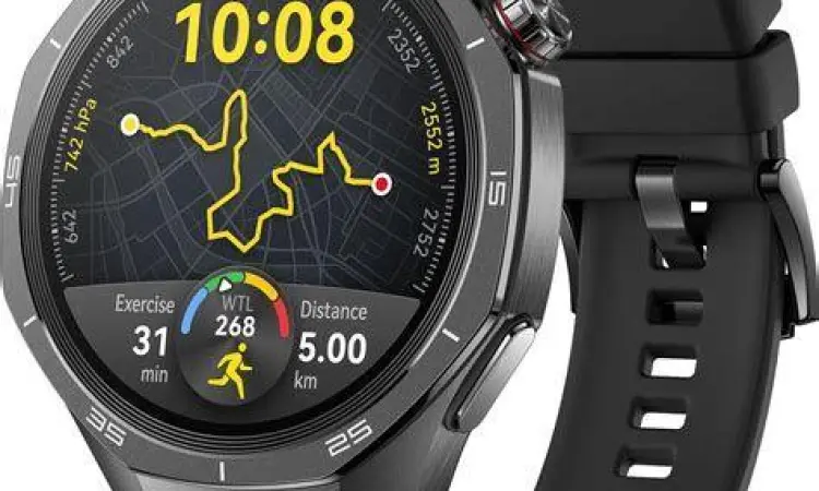 Penggunaan smartwatch untuk melacak waktu tempuh per kilometer