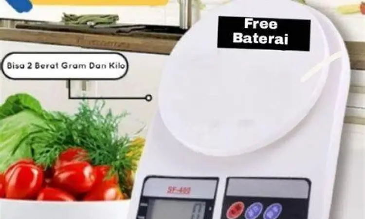 Akurasi Dapur Menimbang bahan kue dengan presisi gram