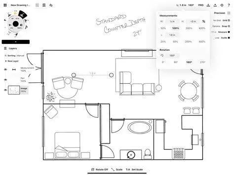 Aplikasi Konversi dalam Desain Interior Pengukuran interior menggunakan satuan centimeter