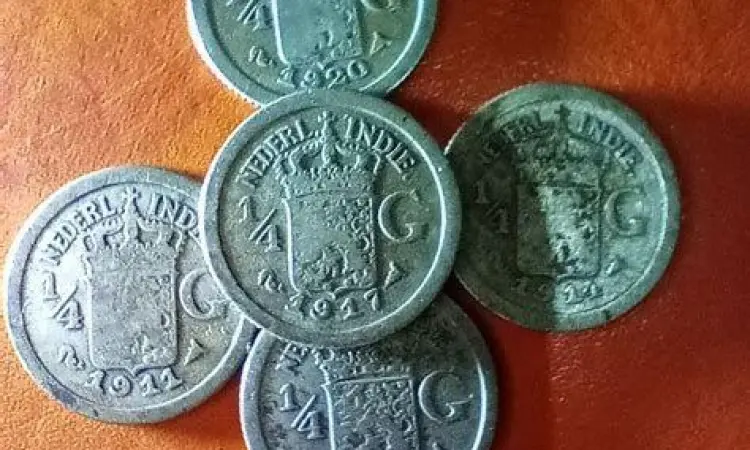 Koin perak gulden Hindia Belanda