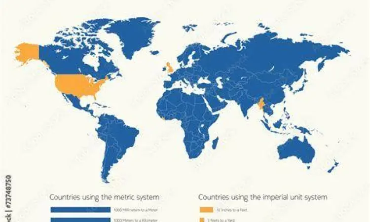 Distribusi Sistem Satuan Dunia Peta dunia penggunaan sistem metrik dan imperial