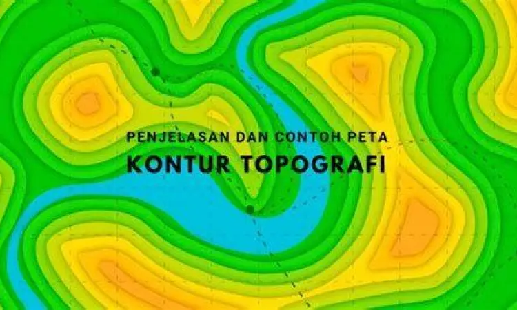 Peta topografi dengan garis kontur ketinggian