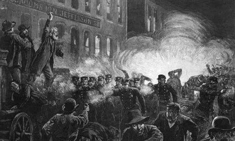 Tragedi Haymarket 1886 Ilustrasi Tragedi Haymarket di Chicago
