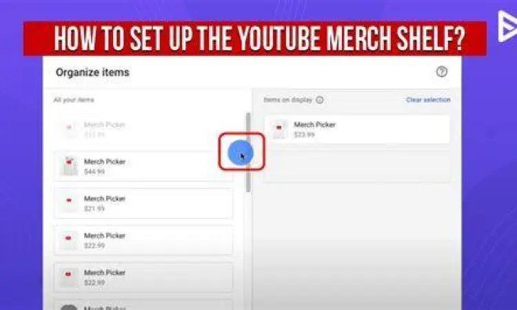 Diversifikasi Pendapatan Contoh rak merchandise di bawah video YouTube