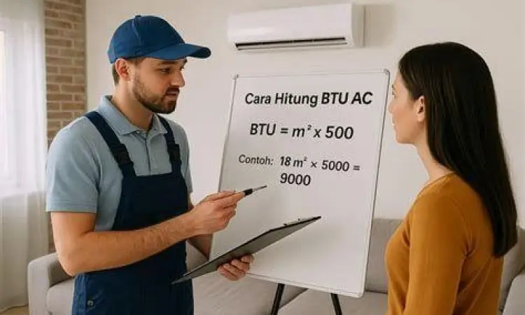 rumus perhitungan btu ac untuk ruangan