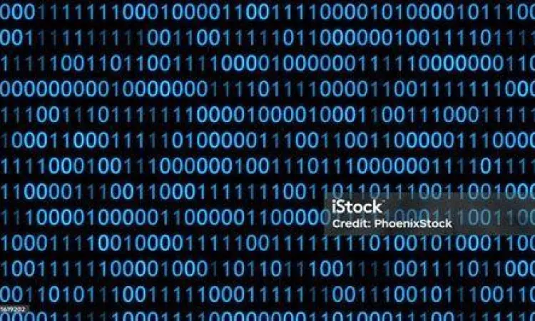 Ilustrasi sistem biner angka nol dan satu