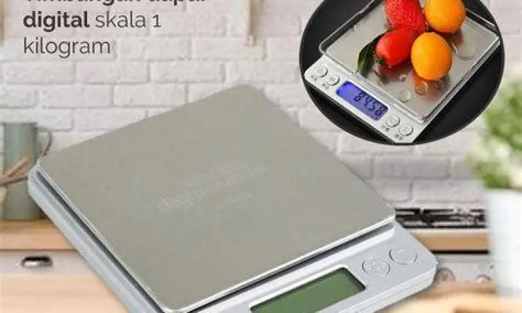 Menimbang Nasi Untuk Diet Menimbang nasi menggunakan timbangan digital dapur