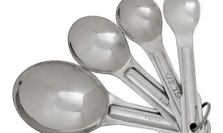 Berbagai ukuran sendok ukur dari cth ke ml