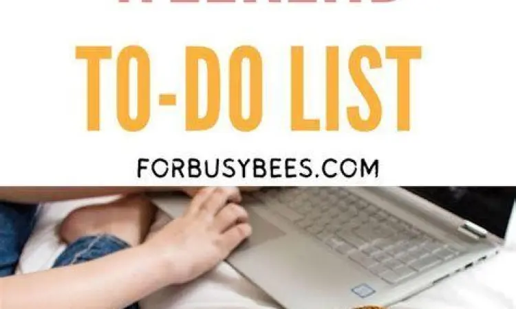 Perencanaan akhir pekan produktif