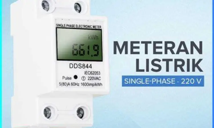 Meteran listrik PLN yang menunjukkan satuan kilowatt