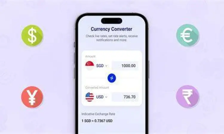 Aplikasi perbankan digital untuk konversi mata uang
