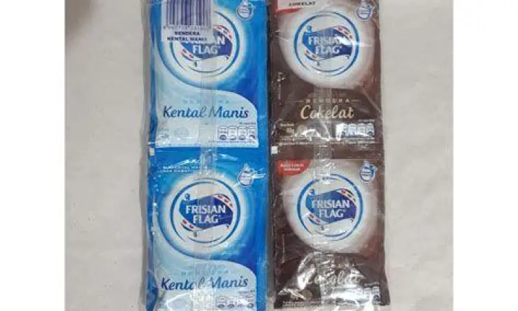 Varian Susu Kental Manis Sachet Perbandingan volume 1 sachet susu kental manis