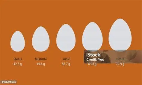 Klasifikasi Ukuran Telur Ayam Perbandingan berbagai ukuran telur ayam dari kecil ke besar