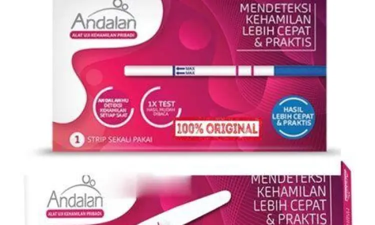 Hasil Test Pack Positif Alat tes kehamilan menunjukkan hasil positif dua garis