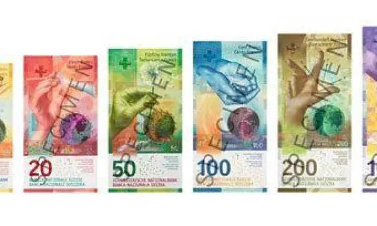 Lembaran uang kertas Swiss Franc terbaru