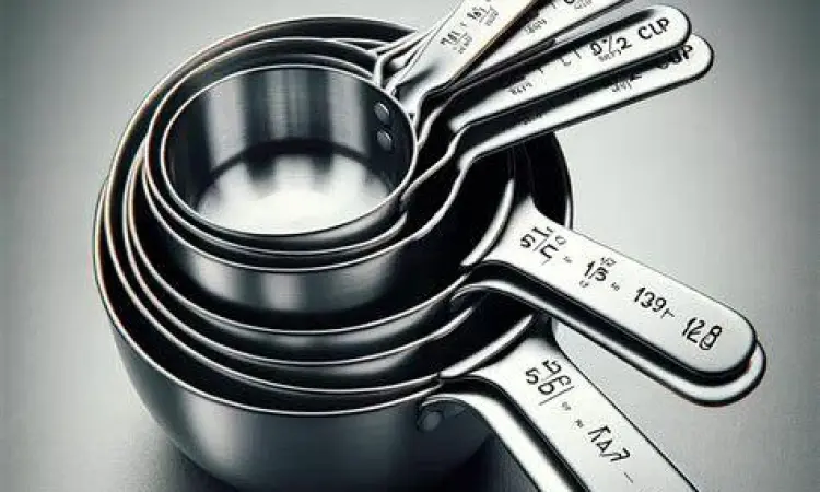 Berbagai ukuran gelas ukur standar dapur