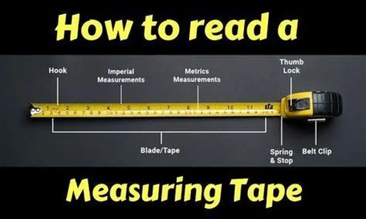 Perbandingan skala meter dan kaki pada meteran