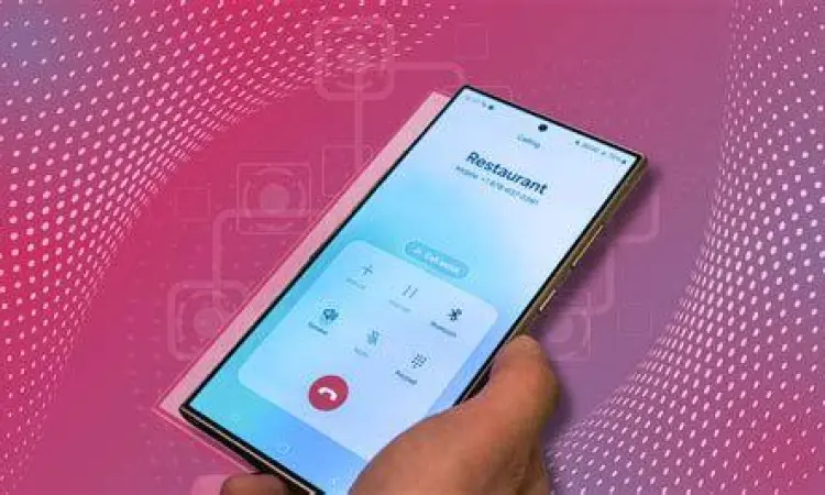 Tampilan panggilan masuk dengan kode negara +1 di smartphone